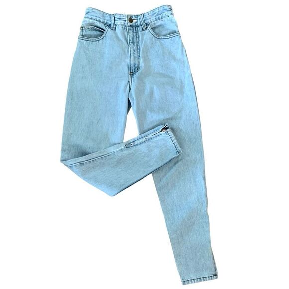 Vintage 80’s Guess Hi Waisted Zipper Ankle Tapered Leg Jeans - Picture 2 of 11